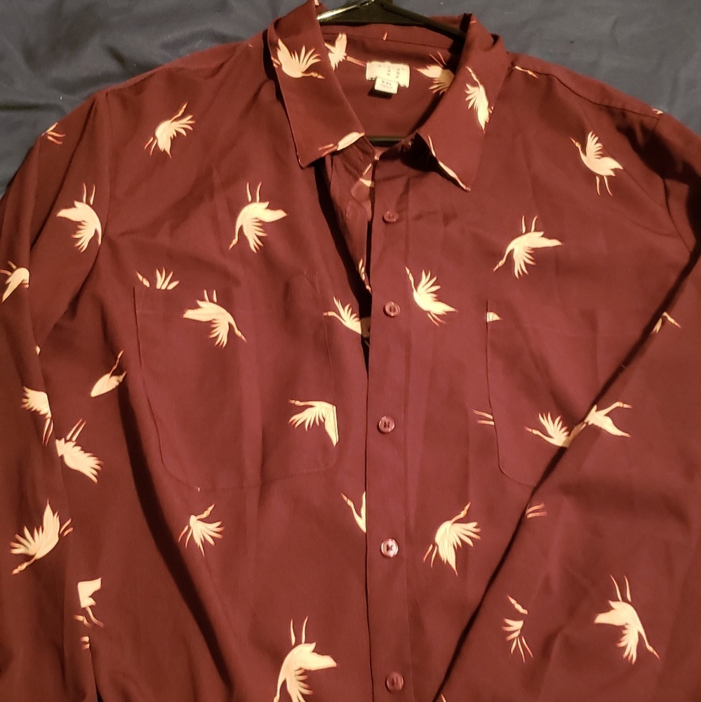 Target boutique brand maroon crane blouse